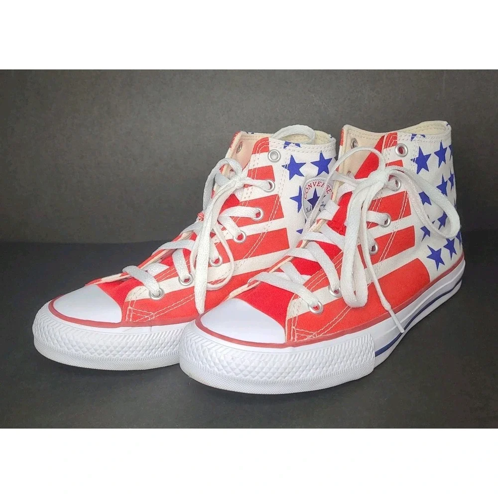 Converse Chuck Taylor All Star High Top USA Flag Sneakers Unisex Junior Size 4